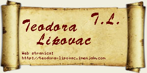 Teodora Lipovac vizit kartica